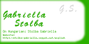 gabriella stolba business card
